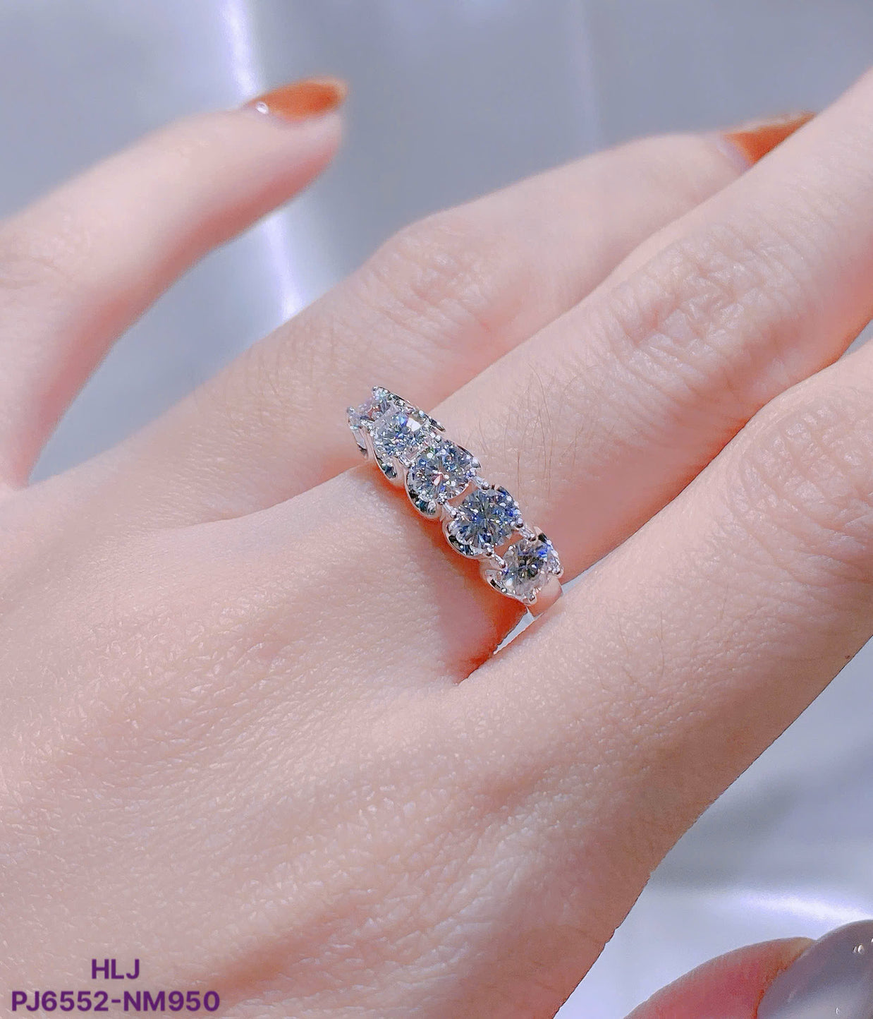 HLJR19 Aura BaguetteLuxe Ring – Platinum Anniversary Gift