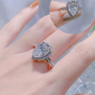 HLJR022 Aura CelesteDropLuxe Ring - Platinum Statement Gift