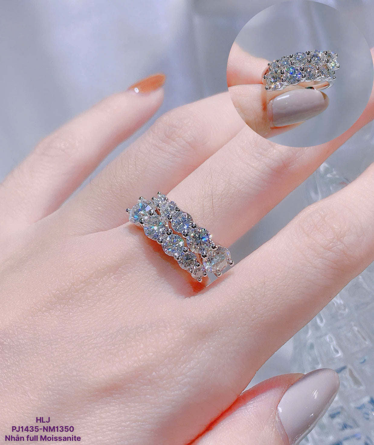 HLJR19 Aura BaguetteLuxe Ring – Platinum Anniversary Gift