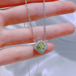 Emerald Clover CZ Pendant – Petite Brilliance