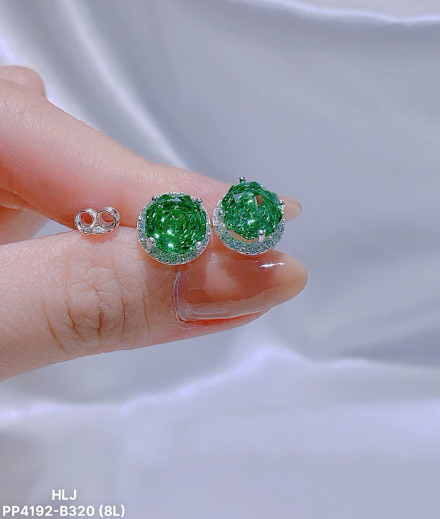 WhirlAura Moissanite Halo Studs Earrings– Hypnotic Sparkle, Effortless Luxe