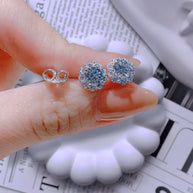 BlueHalo Moissanite Earrings – Oceanic Sparkle Refined