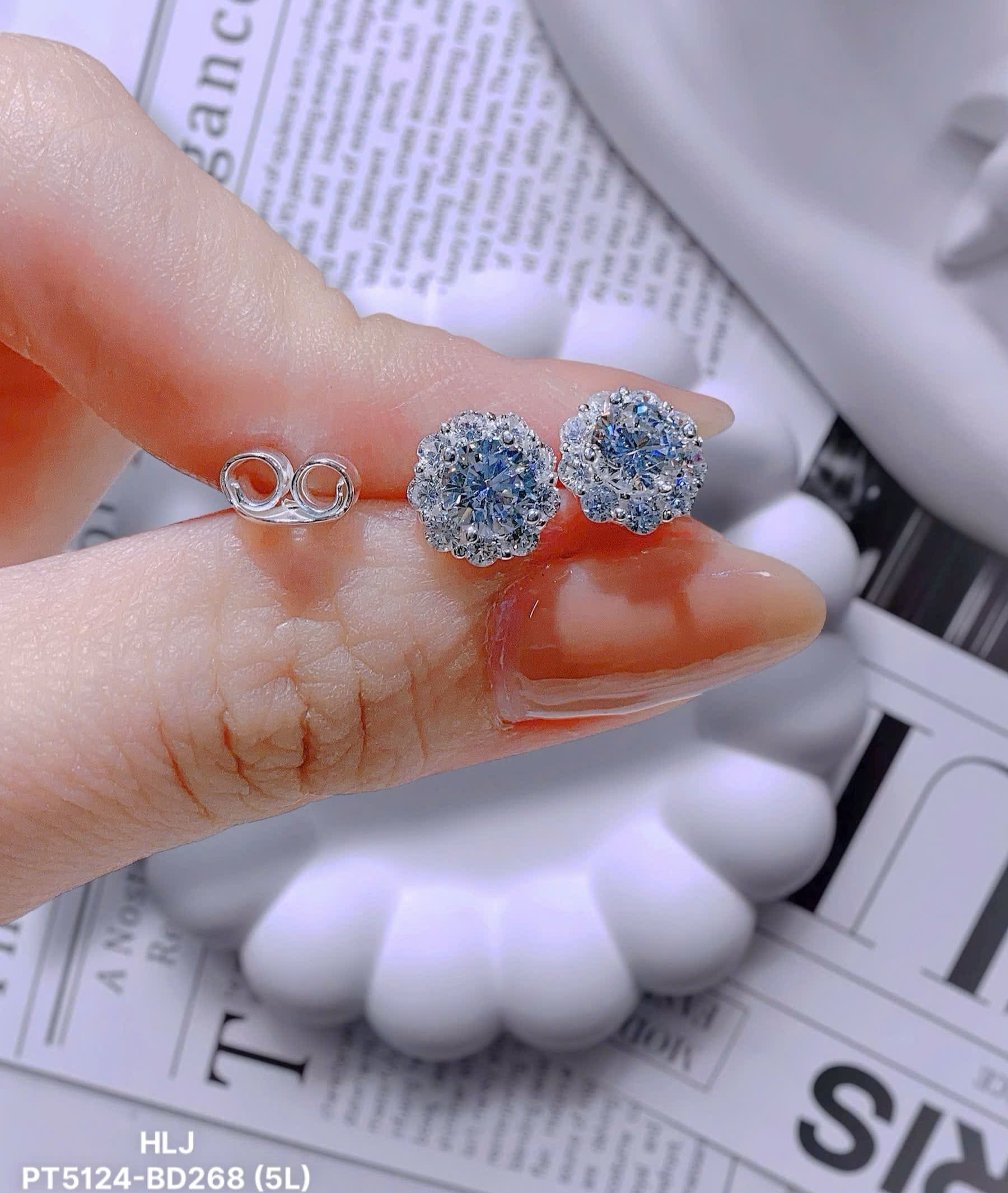 BlueHalo Moissanite Earrings – Oceanic Sparkle Refined