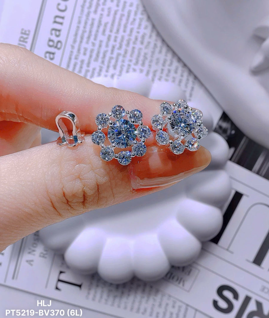BlueHalo Moissanite Earrings – Oceanic Sparkle Refined