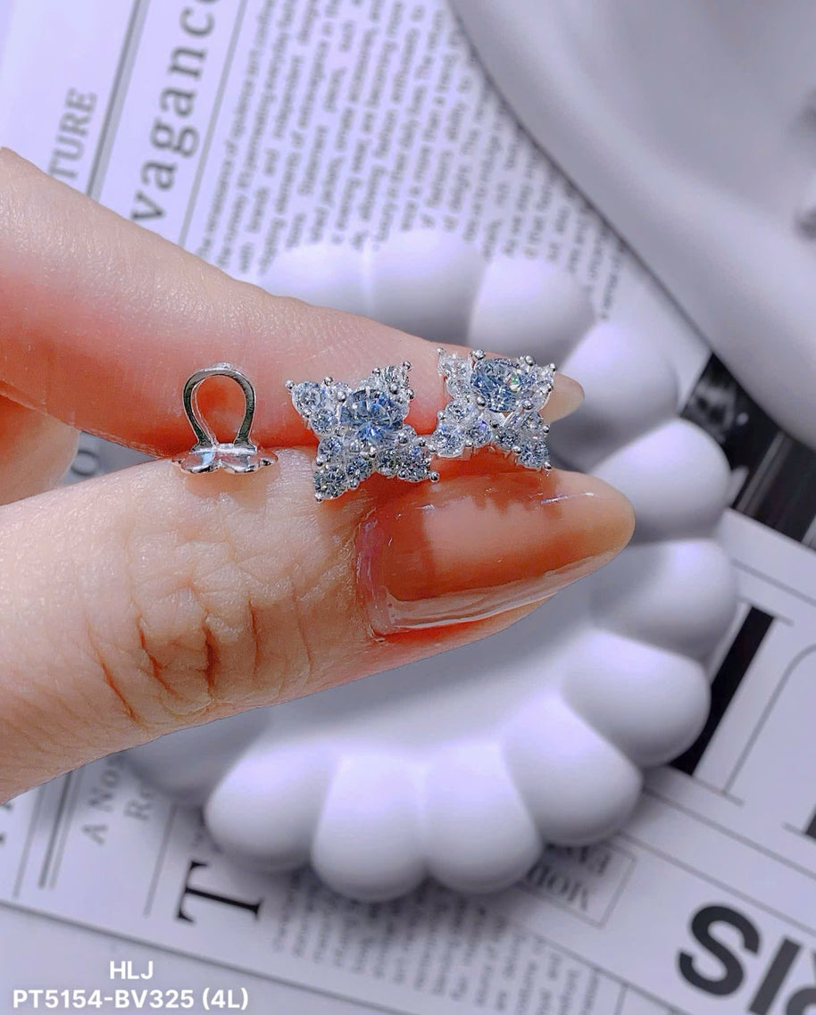 BlueHalo Moissanite Earrings – Oceanic Sparkle Refined