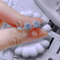 BlueHalo Moissanite Earrings – Oceanic Sparkle Refined