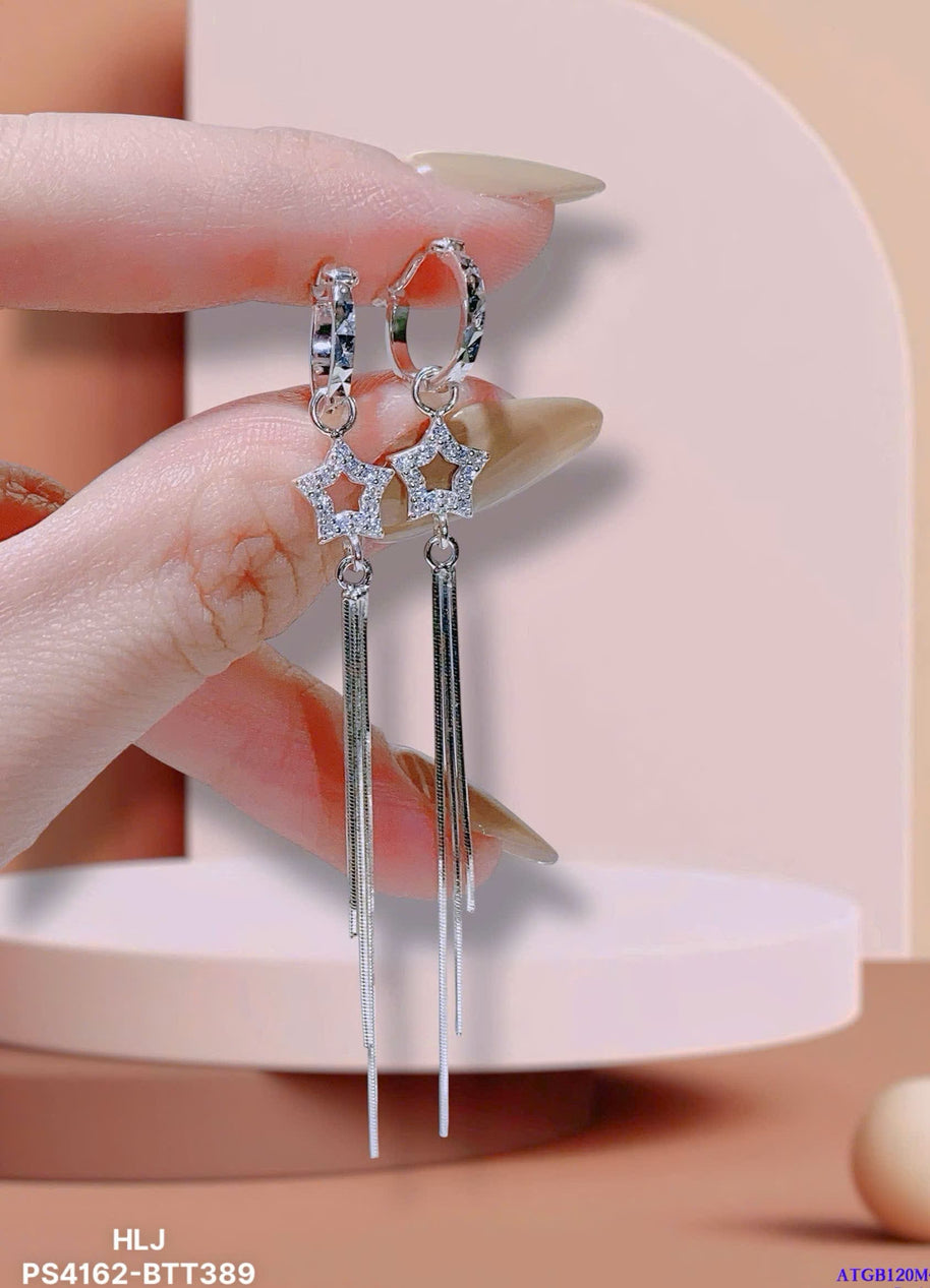 LumiaDrop Moissanite Earrings – Modern Minimalist Sparkle