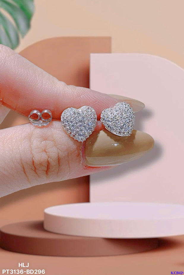 HeartGlow Moissanite Earrings – Pave Radiance in Every Beat