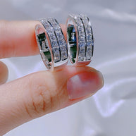 HexaCrown CZ Moissanite Ring – Architectural Sparkle